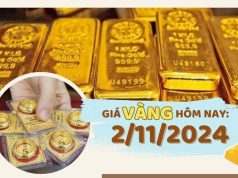 Giá vàng hôm nay 2/11: Đồng loạt giảm mạnh, vàng nhẫn rớt đỉnh